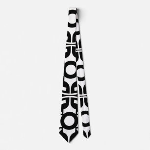 Abstract Black-and-White Symbolic Geometric Tie
