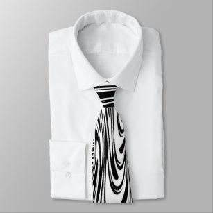 abstract  Black and white Tie