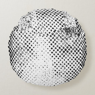 Abstract black and white vintage background. Monoc Round Cushion