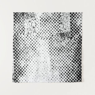 Abstract black and white vintage background. Monoc Tapestry