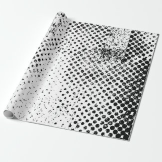 Abstract black and white vintage background. Monoc Wrapping Paper