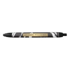 Abstract Black Brushstrokes Personalised Pen