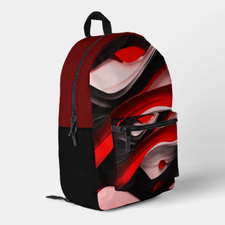 Abstract Black Design Collection Bold and Stylis - Printed Backpack