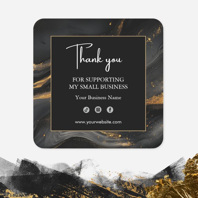 Abstract Black Gold Business Sticker (Creator Uploaded)