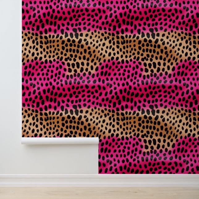 Abstract Black Gold Pink Leopard   Wallpaper (Application)