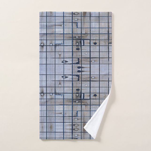 Abstract Black & Grey Geometrics Bath Towel Set (Hand Towel)