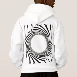 Abstract Black Hole Spiral Line Art 
