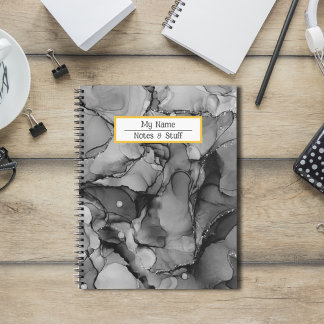 Abstract black ink Notebook