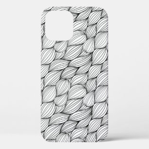 Abstract Black Lines iPhone 12 Case