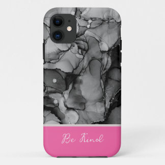 Abstract black marble iPhone Case