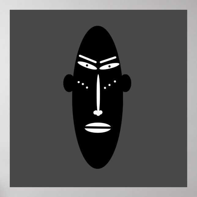 abstract black modern mask poster (Front)
