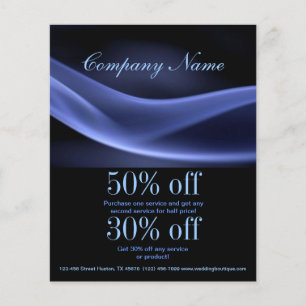 abstract black navy blue modern minimalist flyer