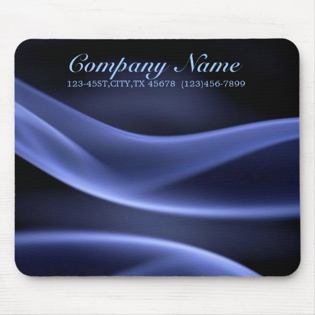 abstract black navy blue modern minimalist mouse mat (Front)