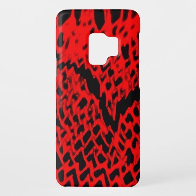 Abstract Black/Red Design #9 Case-Mate Samsung Galaxy Case (Back)