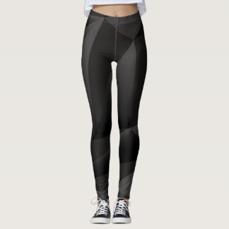Abstract Black Shapes Leggings