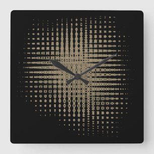 Abstract black wall clock