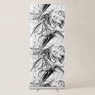 Abstract Black‑White Banner   Bold Artistic Displa