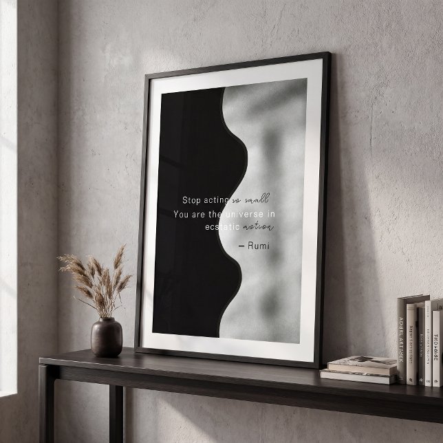 Abstract black white contemporary simple geometric poster (Creator Uploaded)