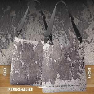 Abstract black & white (cracked wall) crossbody bag
