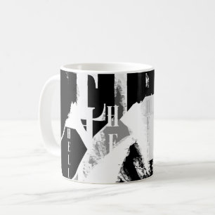 Abstract Black White Grey Coffee Mug