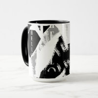 Abstract Black White Grey