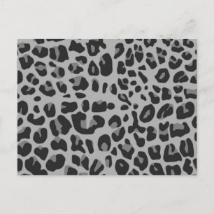 Abstract Black White Hipster Cheetah Animal Print Postcard