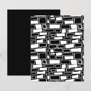 Abstract Black White Mosaic Scrapbook Paper