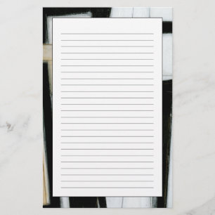 Abstract Black & White Painting Stationery