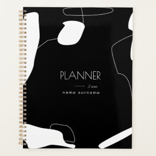 Abstract Black & White Planner Design