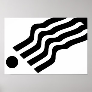 Abstract Black White Poster