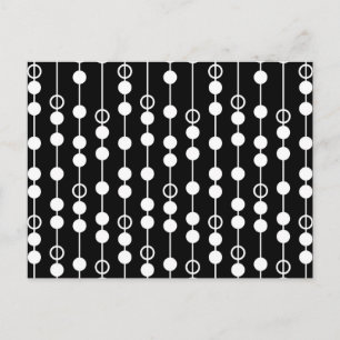 Abstract Black & White Print Postcard
