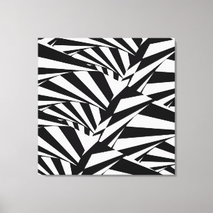 Abstract Black & White Swirl Art Canvas Print