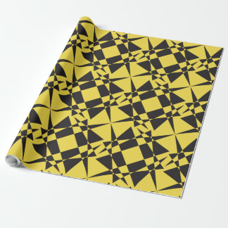 abstract black white triangle perspective wrapping paper