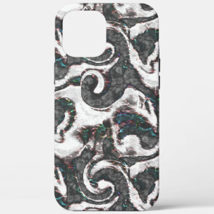 Abstract Black & White with coloured detail or fai iPhone 12 Pro Max Case