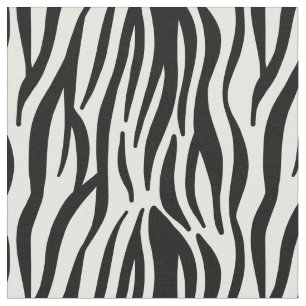 Abstract black white zebra animal print pattern fabric