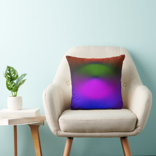 Abstract Blend of Orange, Green, Purple & Blue Cushion