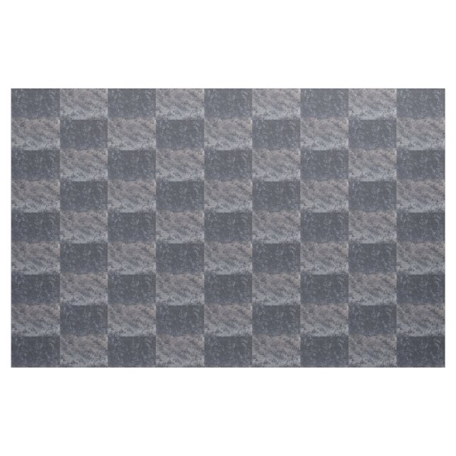 Abstract blends black grey tan chequerboard fabric (Fat Quarter)