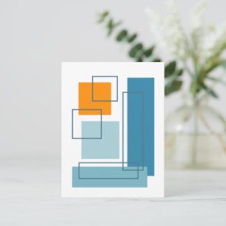 Abstract Blocks 1 Geometric Design  Postcard