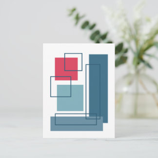 Abstract Blocks 1 Geometric Design  Postcard