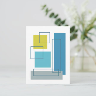 Abstract Blocks 1 Geometric Design  Postcard