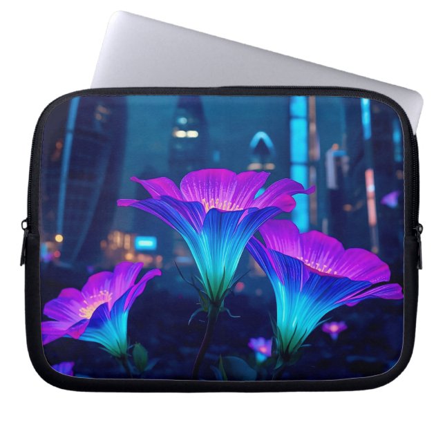 Abstract Bloominescent 10' Laptop Sleeve (Front)