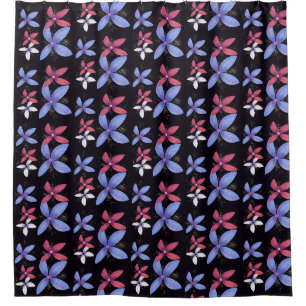 Abstract Blooms Shower Curtain