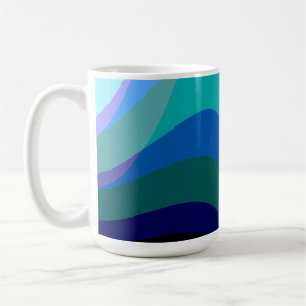 Abstract Blue 303 - Groovy Flowing Art Coffee Mug