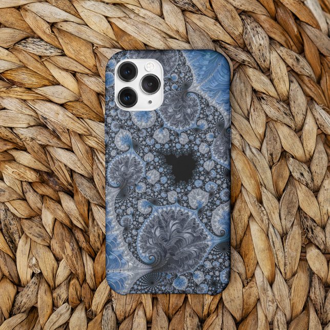 Abstract Blue and Black Intricate Fractal Case-Mate iPhone Case (Creator Uploaded)