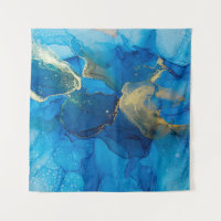 Abstract blue and gold fragment of colourful backg