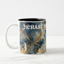 Abstract Blue and Golden Pattern Quote
