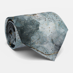 Abstract Blue and Grey Mens Fashion Neck Tie