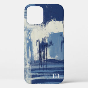 Abstract Blue and Ivory iPhone 12 Pro Case