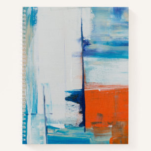 Abstract Blue and Orange Modern Art Notebook