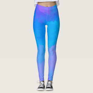 Abstract Blue and Pink Leggings